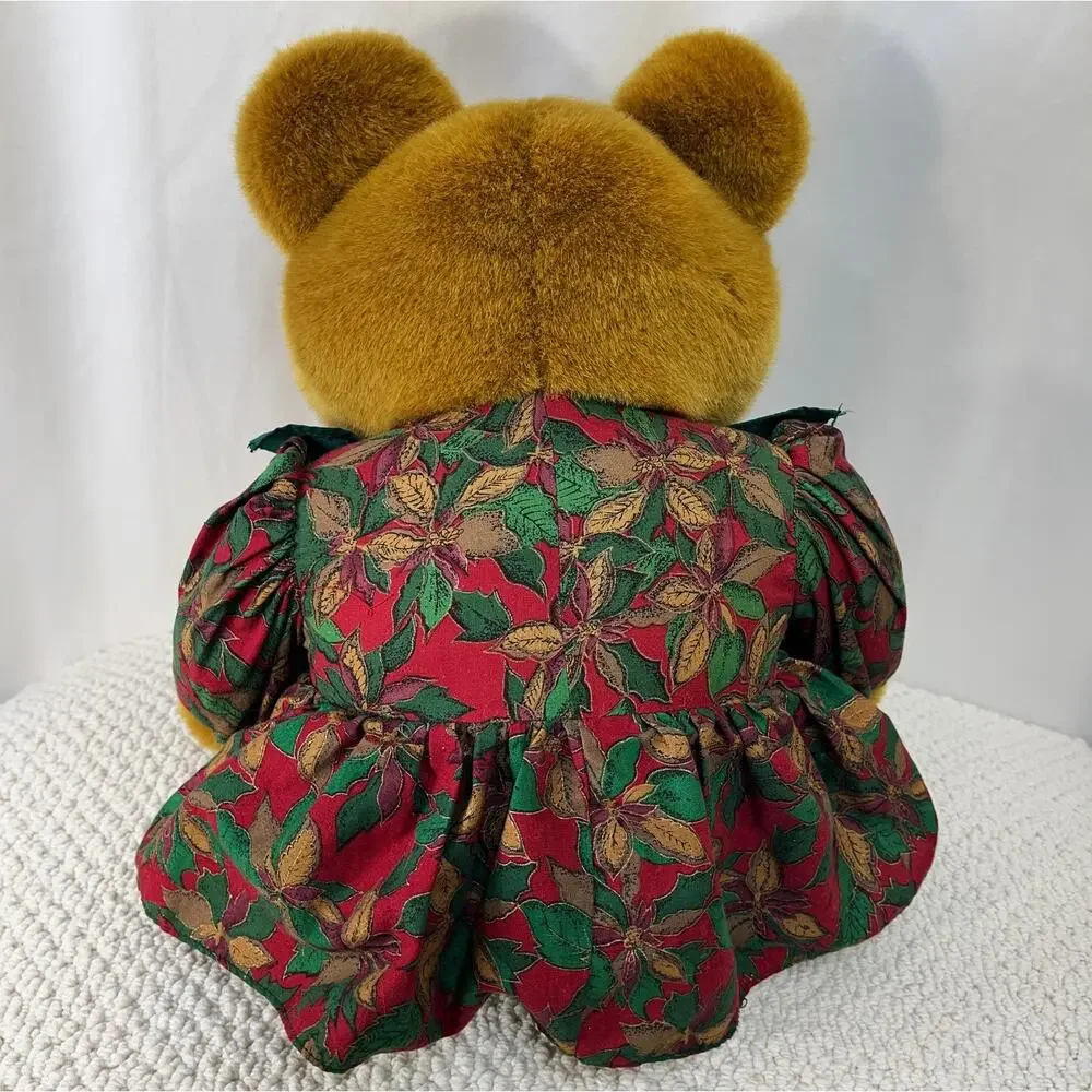 Commonwealth Christmas Mama Teddy Bear Plush Toy Decor Brown Vintage 15